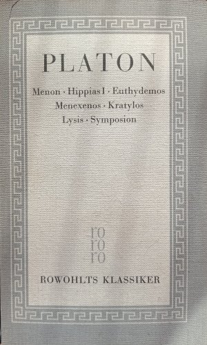 antiquarisches Buch – Walter F. / Grassi – Platon: Sämtliche Werke 2. Menon, Hippias I, Euthydemos Menexenos, Kratylos Lysis, Symposion