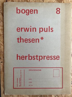 gebrauchtes Buch – Erwin Puls – Thesen, Bogen 8