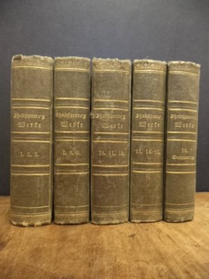 W. Shakespeare's dramatische Werke, 16 Teile + Supplemente in 5 (von 6) Bänden (die Teile 4, 5 und 6 = 2. Band fehlen!),, übersetzt von Ernst Ortlepp