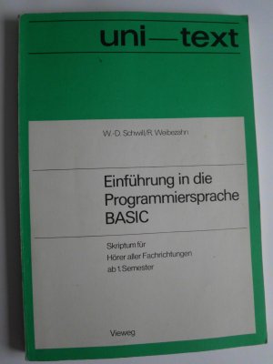 gebrauchtes Buch – W.-D. Schwill; R – Einführung in die Programmiersprache BASIC