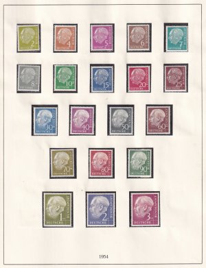 BRD - MiNr. 177 bis 196 ** / (*) >>>> Artikelbeschreibung bitte lesen <<<< ( BRD 1954 )