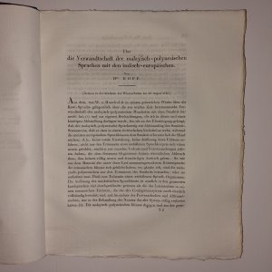 antiquarisches Buch – Franz Bopp – Über die Verwandtschaft der malayisch-polynesischen Sprachen mit den indisch-europäischen