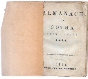 Almanach de Gotha. Annuaire diplomatique et statistique pour l