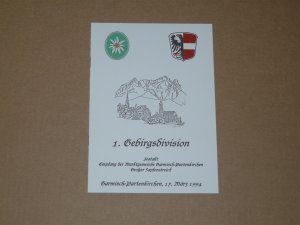 gebrauchtes Buch – Garmisch-Partenkirchen – 1. Gebirgsdivision Festakt - Großer Zapfenstreich 1994 Garnison Garmisch-Partenkirchen Programmheft