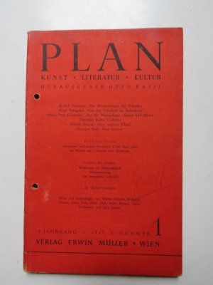 antiquarisches Buch – Basil, Otto  – PLAN. Literatur / Kunst / Kultur. 2. Jahr,  Nummer 1 1947