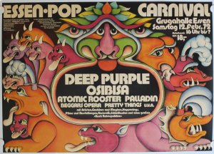 POP Carnival (Festival), Deep Purple, Atomic Rooster, Pretty Things, Plakat, Poster, 1972, (Gruga-Halle, Essen) Stormbringer, Burn, Live, keine CD/LP/ […]