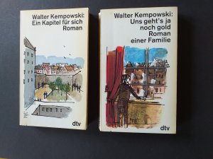 gebrauchtes Buch – Walter Kempowski  – 2 Taschenbücher von ihm : " Uns geht' s noch gold " ( Roman einer Familie ) + " Ein Kapitel für sich "