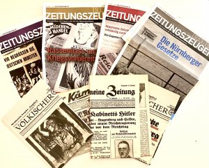 gebrauchtes Buch – 4x ZEITUNGSZEUGEN komplett mit allen Beilagen: Nr. 1 + Nr. 16 + Nr. 24 + Nr. 34 -- Sammeledition: Die Presse in der Zeit des Nationalsozialismus