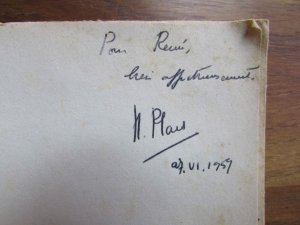 Abeilles de verre : [Roman]. SIGNIERT VON PLARD Ernst Jünger. Trad. de l