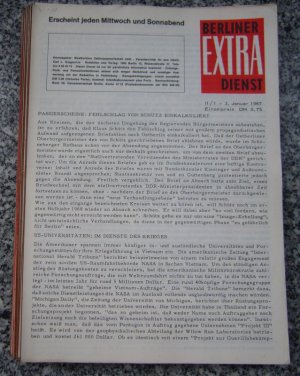 Berliner Extra-Dienst. 1968, Ausgaben 1 bis 43, Januar bis Mai.