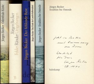 Konvolut von 5 Widmungsexemplaren., Odenthals Küste (1. Auflage 1986). Felder, Ränder, Umgebungen (1. Auflage 1983). Der fehlende Rest (1. Auflage 1997 […]