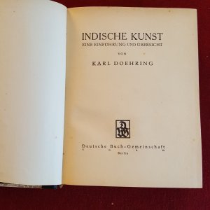 antiquarisches Buch – Döhring – Indische Kunst     Teil I Vorderindien Ceylon