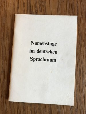 Namenstage im deutschen Sprachraum