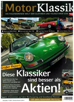 gebrauchtes Buch – Götzl, Hans-Jörg u.a. – Motor Klassik - Die faszinierende Welt der Oldtimer und Youngtimer von auto motor-sport. Heft: November 11/2011. Mit Themen u.a.: Diese Klassiker sind besser als Aktien!