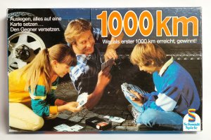 gebrauchtes Spiel – Andrea Meyer – 1000 km Großformat Ausgabe 1985 Schmidt Spiele A32  - für 2 bis 6 Spieler - ab 8 Jahren - Spieldauer 30 Minuten