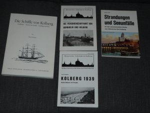 Konvolut Kolberg Pommern 4 Bände - 1939 - Bornholm - Schiffe von - Strandungen und Seeunfälle an der pommerschen Küste von Dievenow bis Kolberg