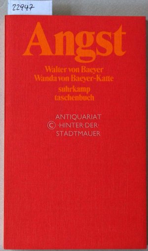 gebrauchtes Buch – Baeyer, Walter v – Angst.