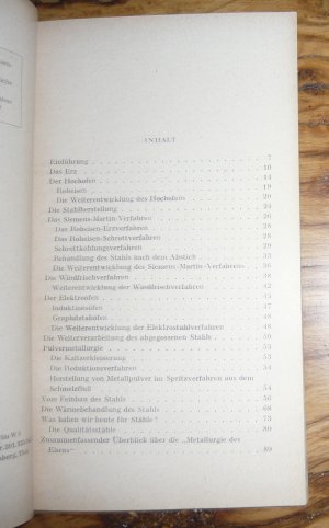 antiquarisches Buch – Dr. Ing – Vom Eisenerz zum Stahl