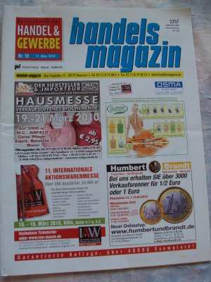 gebrauchtes Buch – Handelsmagazin Nr. 10 - Zeitschrift für Handel und Gewerbe März 2010