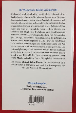 gebrauchtes Buch – Christof Wörle-Himmel – Vereine gründen und erfolgreich führen - Satzung. Versammlungen. Haftung. Gemeinnützigkeit