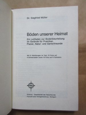 antiquarisches Buch – Dr. Siegfried Müller – Böden unserer Heimat