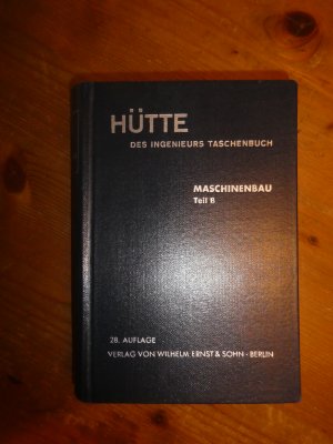 Hütte Des Ingenieurs Taschenbuch Maschinenbau Teil B