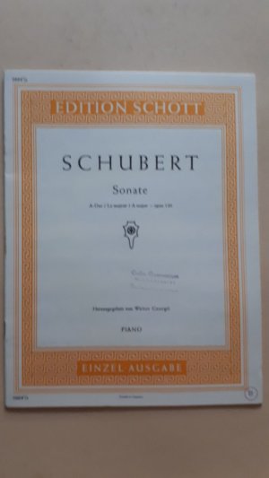 gebrauchtes Buch – Schubert Sonate A-Dur / La majeur /A major - opus 120