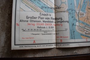 antiquarisches Buch – Enochs`s GROSSER PLAN VON HAMBURG Altona-Ottensen, Wandsbek u. Umgebung 1920