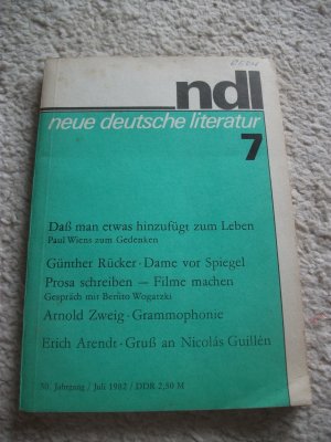 gebrauchtes Buch – Neue deutsche Literatur. 30. Jahrgang, Heft  7,8,9/82