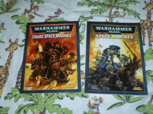 gebrauchtes Buch – Hrsg. Games Workshop – Warhammer 40000 Space Marines + Chaos Space Marines