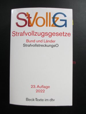 gebrauchtes Buch – Strafvollzugsgesetze - StVollzG des Bundes mit Verwaltungsvorschriften, Strafvollzugsgesetze der Länder, Strafvollstreckungsordnung, Bundeswehrvollzugsordnung, EBAO, OEG, EMRK