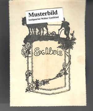 Exlibris: Pferde auf dem Acker