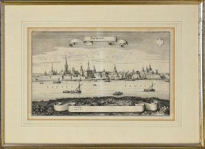 Düsseldorff. [1647]. [Original-Kupfersich, gerahmt/original copper engraving, framed].