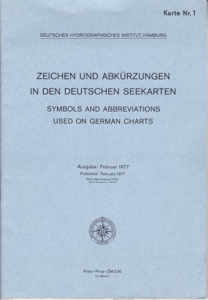 gebrauchtes Buch – Deutsches Hydrographisches Institut  – Zeichen und Abkürzungen in den Deutschen Seekarten. Symbols and abbrevations used on german charts