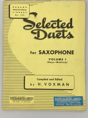 Selected Duets for Saxophone - Volume 1