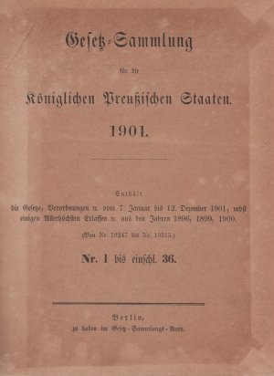 antiquarisches Buch – Gesetz - Sammlung für die Königlich Preußischen Staaten  1902  +  1902  =  2 Bücher