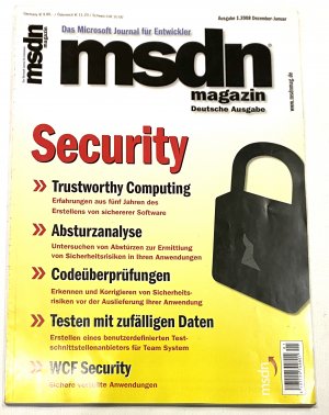 msdn MAGAZIN - Das Microsoft Journal für Entwickler - Ausgabe 1.2008, Dezember-Januar