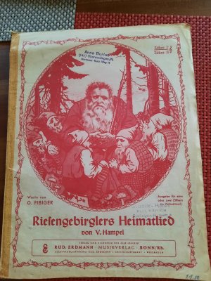 gebrauchtes Buch – Riesengebirglers Heimatlied von V.Hampel (Zither)