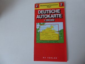 gebrauchtes Buch – RV Verlag – Deutsche Autokarte 2: Mecklenburg-vorpommern, Rügen.  Faltkarte