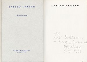 Splitterbilder. 1993-1996. [Signiertes Widmungsexemplar / signed dedication copy.]