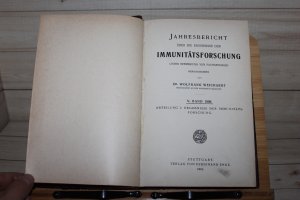 Jahresbericht über die Ergebnisse der Immunitätsforschung. V.Band: Bericht über das Jahr 1909.