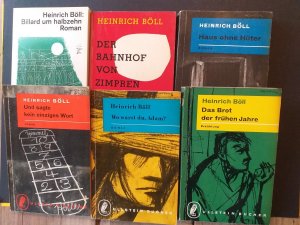 gebrauchtes Buch – Heinrich Böll – 6 Taschenbücher von ihm : Billard um halb zehn,  Der Bahnhof von Zimpern,  Haus ohne Hüter, Und sagte kein einziges Wort, Das Brot der frühen Jahre, Wo warst du Adam ?