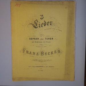 3 Lieder für Sopran oder Tenor