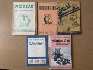 11 Bände): Österreichischer Wein- und Obstbaukalender 1935. Zeitgemäße Maßnahmen im Weinbau. Obstbaulehrbuch. (Band 1 und 2 in einem Band). Die Obstweinbereitung […]