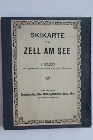 Skikarte von Zell am See. Wien, Kartographisches, früher Militärgeograph. Institut, (1930). * Farbige Karte in 25 Segmenten auf Leinen aufgezogen.