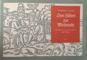 antiquarisches Buch – Norbert Linke – Drei Flöten zur Weihnacht -- Noten für Sopran-, Alt- und Tenorflöten nach Belieben (1105)