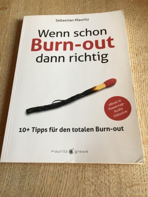 gebrauchtes Buch – Sebastian Mauritz – Wenn schon Burn-out, dann richtig - 10+ Tipps für den totalen Burn-out