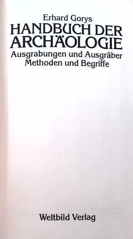 Handbuch der Archäologie (ISBN 9783825897130)