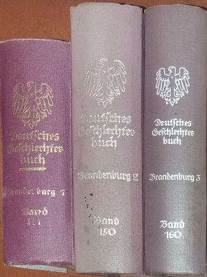 Brandenburgisches Geschlechterbuch Bd.1-3 komplett