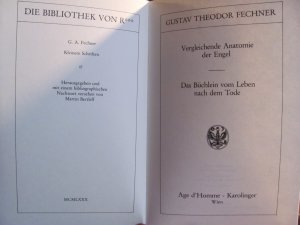 gebrauchtes Buch – Fechner, Gustav Th – Kleinere Schriften (Vergleichende Anatomie der Engel - Das Büchlein vom Leben nach dem Tode)